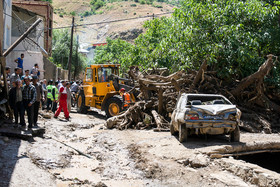 سیل روستای سیجان (آدران) جاده چالوس